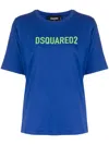 Dsquared2 Logo-print Cotton T-shirt In Blue