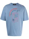 Dsquared2 Logo-print Cotton T-shirt In Blue
