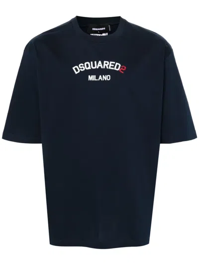 DSQUARED2 LOGO-PRINT COTTON T-SHIRT