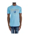 Dsquared2 Man T-shirt Sky Blue Size L Cotton In Blue
