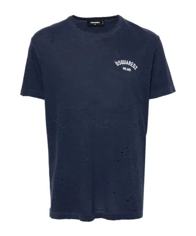 DSQUARED2 DSQUARED2 LOGO PRINTED CREWNECK T-SHIRT