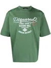 Dsquared2 Logo-print Cotton T-shirt In Green