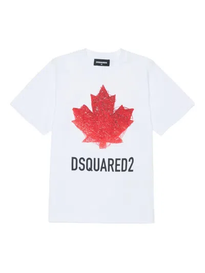 Dsquared2 Kids' Logo-print Cotton T-shirt In Multi
