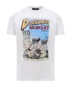 Dsquared2 Printed Cotton T-shirt In Multicolor