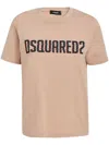 Dsquared2 Graphic Print Crew Neck Short Sleeves Top In Neutrals