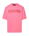 Dsquared2 Logo-print Cotton T-shirt In Pink
