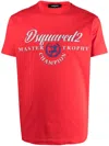 Dsquared2 Logo-print Cotton T-shirt In Red
