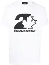 Dsquared2 Logo-print Cotton T-shirt In Weiss