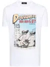 Dsquared2 Printed Cotton T-shirt In Weiss