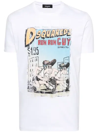 DSQUARED2 LOGO-PRINT COTTON T-SHIRT