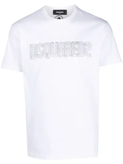 Dsquared2 Logo-print Cotton T-shirt In White