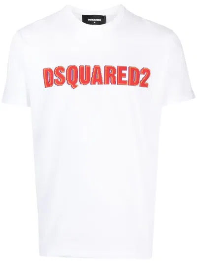 Dsquared2 Logo-print Cotton T-shirt In White