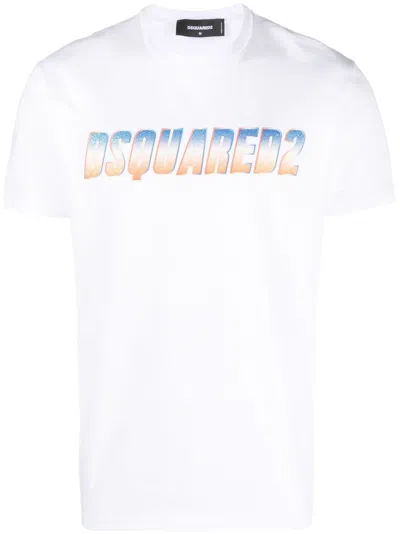 Dsquared2 Logo-print Cotton T-shirt In White