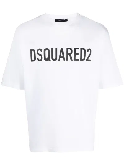 DSQUARED2 LOGO-PRINT COTTON T-SHIRT