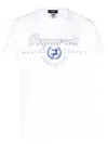 Dsquared2 Cotton Crew-neck T-shirt With Print In White