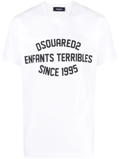 Dsquared2 Logo Print T-shirt In White