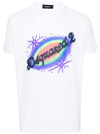 DSQUARED2 LOGO-PRINT COTTON T-SHIRT