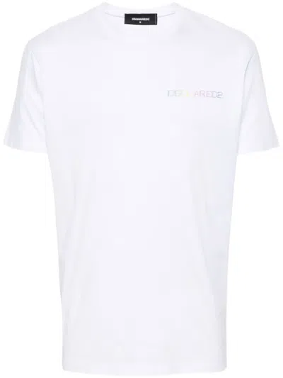 Dsquared2 Logo-print Cotton T-shirt In Animal Print