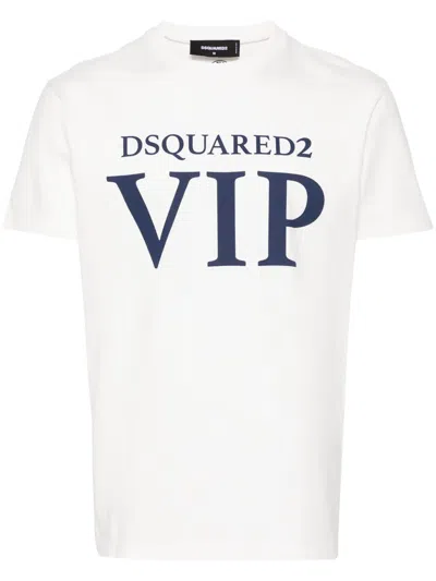 Dsquared2 Logo-print Cotton T-shirt In White