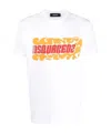 Dsquared2 Graphic Logo Print T-shirt In White