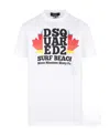 Dsquared2 White T-shirt With Logo Print On Chest In White