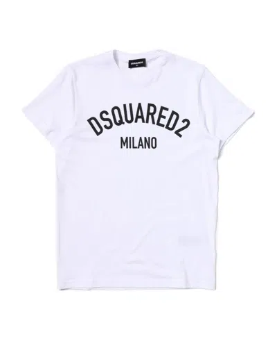 Dsquared2 Logo-print Cotton T-shirt In White