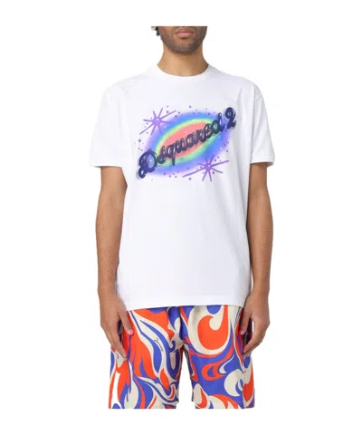 DSQUARED2 DSQUARED2 LOGO PRINTED CREWNECK T-SHIRT