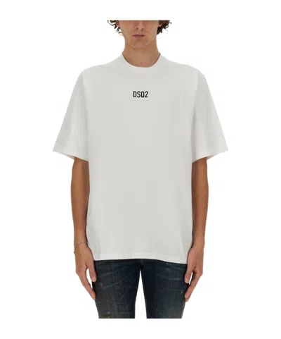 DSQUARED2 DSQUARED2 LOGO PRINTED CREWNECK T-SHIRT