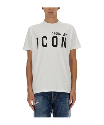 DSQUARED2 DSQUARED2 ICON PRINTED CREWNECK T-SHIRT