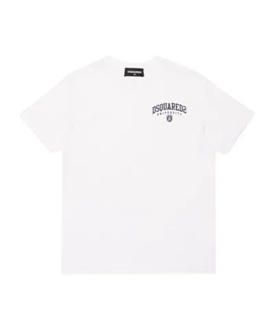 Dsquared2 Logo-print Cotton T-shirt In White