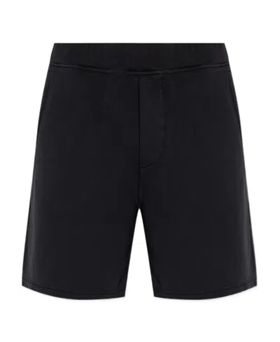 Dsquared2 Logo-print Cotton Track Shorts In Black