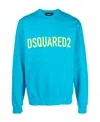 Dsquared2 Man Sweatshirt Azure Size M Cotton In Blue