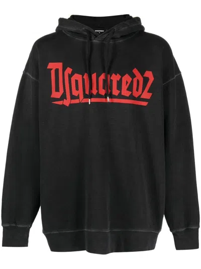 Dsquared2 Logo-print Crew-neck Sweatshirt In Grey