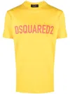 Dsquared2 Logo-print Crew-neck T-shirt In Yellow