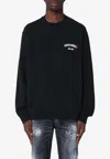 Dsquared2 Logo Print Crewneck Sweatshirt In Black