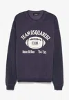 Dsquared2 Logo Print Crewneck Sweatshirt In Blue