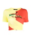 Dsquared2 Logo-print Crop Top In Nude
