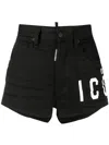 Dsquared2 Logo-print Denim Shorts In Black