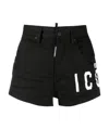 Dsquared2 Denim Shorts In Black