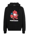 Dsquared2 Logo-print Detail Hoodie In Black
