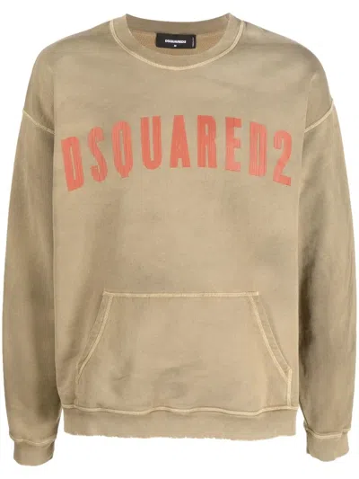 Dsquared2 Logo-print Detail Sweatshirt In Nude
