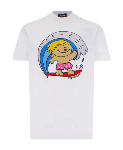 Dsquared2 Logo-print Detail T-shirt In Multicolor