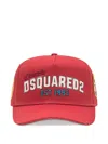 Dsquared2 Logo-print Distressed Baseball Cap In Red