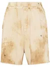 Dsquared2 Logo-print Distressed-effect Track Shorts In Neutrals