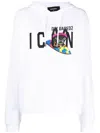 Dsquared2 Logo-print Drawstring Hoodie In White