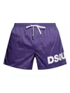 Dsquared2 Logo-print Drawstring Swim Shorts In Blue