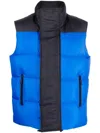 Dsquared2 Logo Quilted Nylon Down Vest In Blau