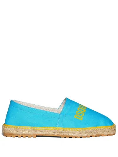 Dsquared2 Technicolor Canvas Espadrilles In Blue