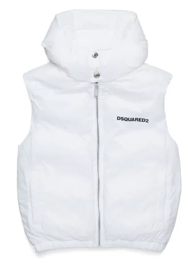 Dsquared2 Kids' Logo-print Gilet In White