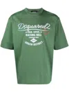 Dsquared2 Logo-print Green Cotton T-shirt